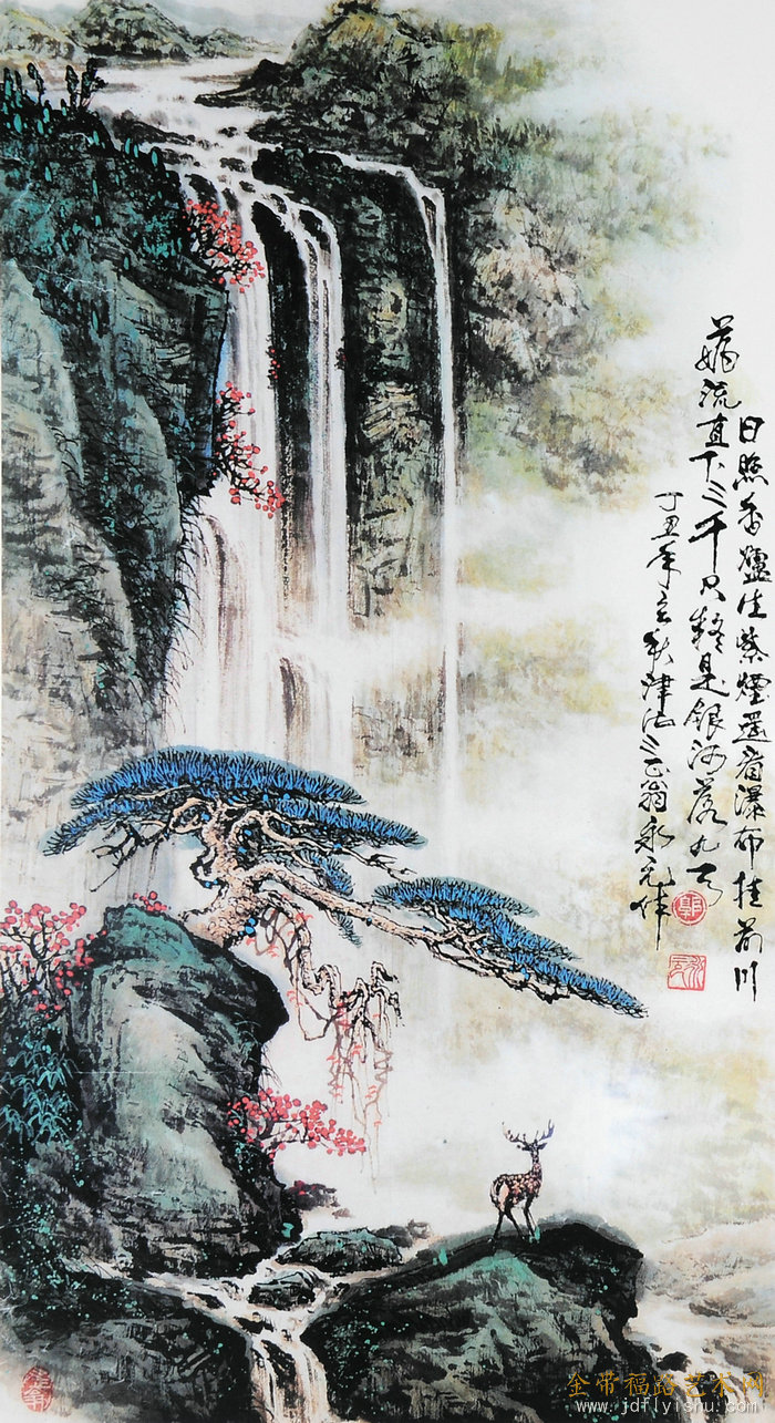 《飞流直下三千尺》1997年作460x230cm.jpg