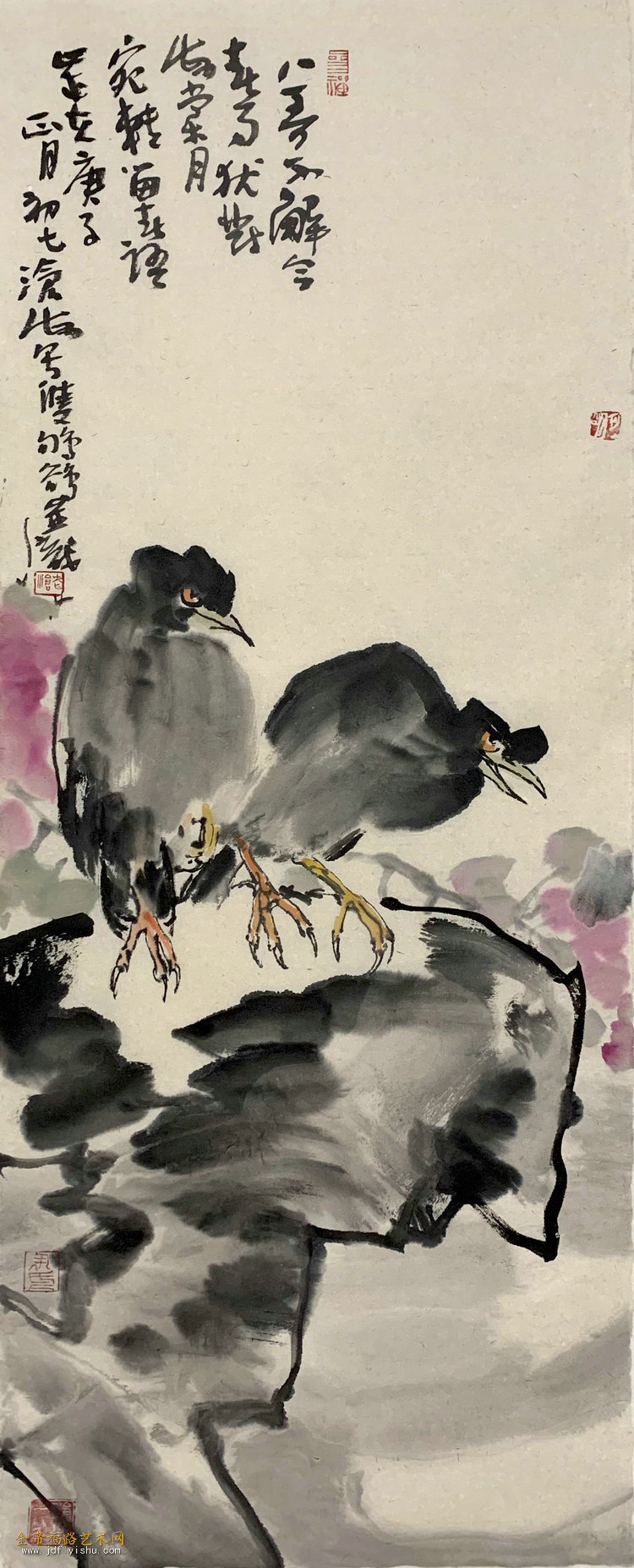 鸲鹆不解今春事40x100cm 2020年.jpg.jpg