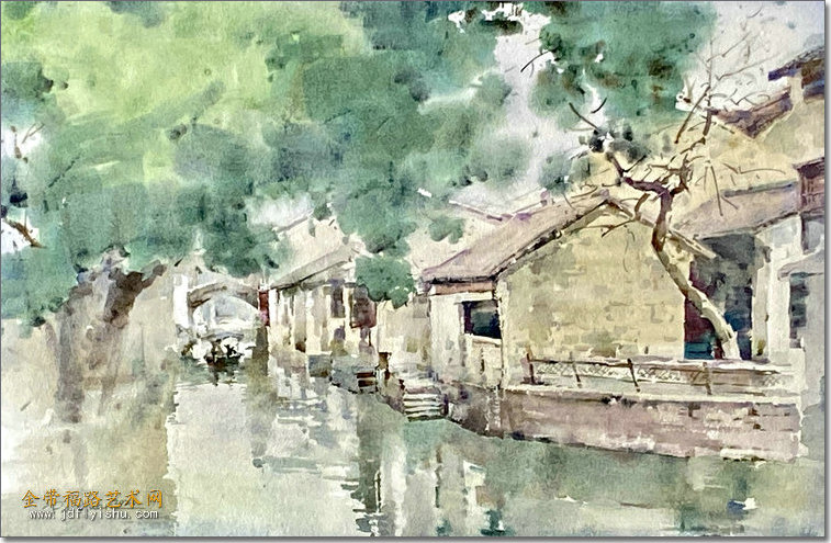 4《水乡掠影》吕培桓56x37cm.jpg