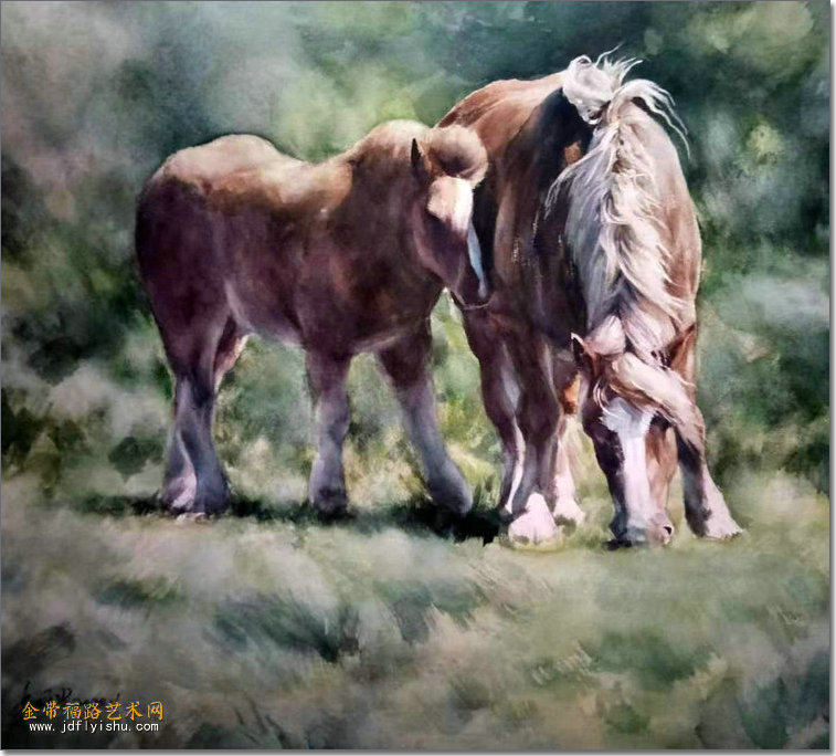 3《母与子》杜晓光56X76cm.jpg