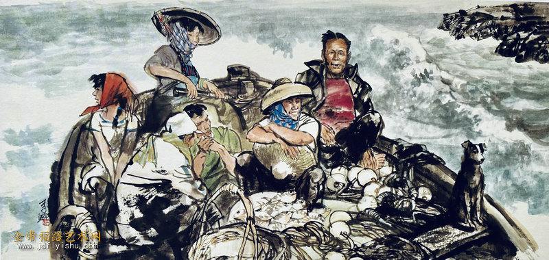 心潮逐浪图 68x136cm.jpg