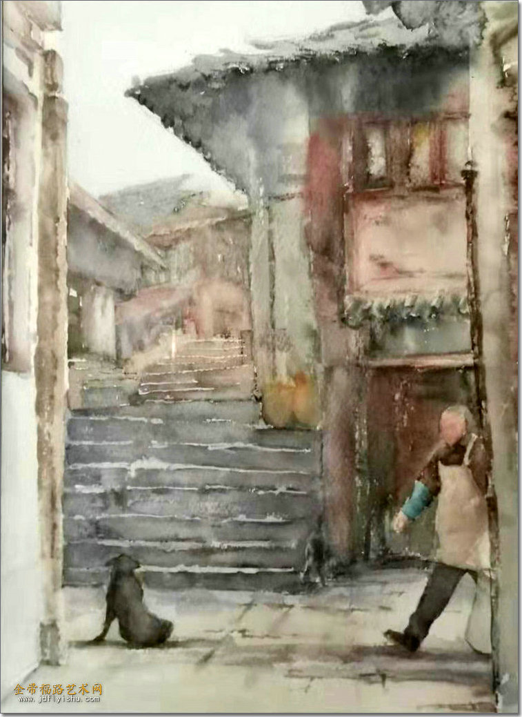 13《桥头》孙弘宸33X45cm.jpg