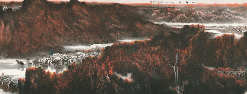 13江南秋,纪振民、姬俊尧合作213cm×550cm,2019 年.jpg