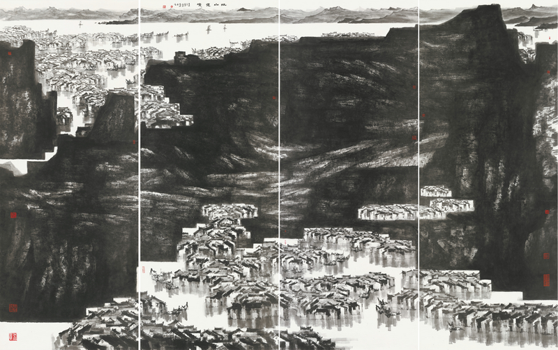 12江山忆境,纪振民、姬俊尧合作364cm×144cm×4,2021年.jpg