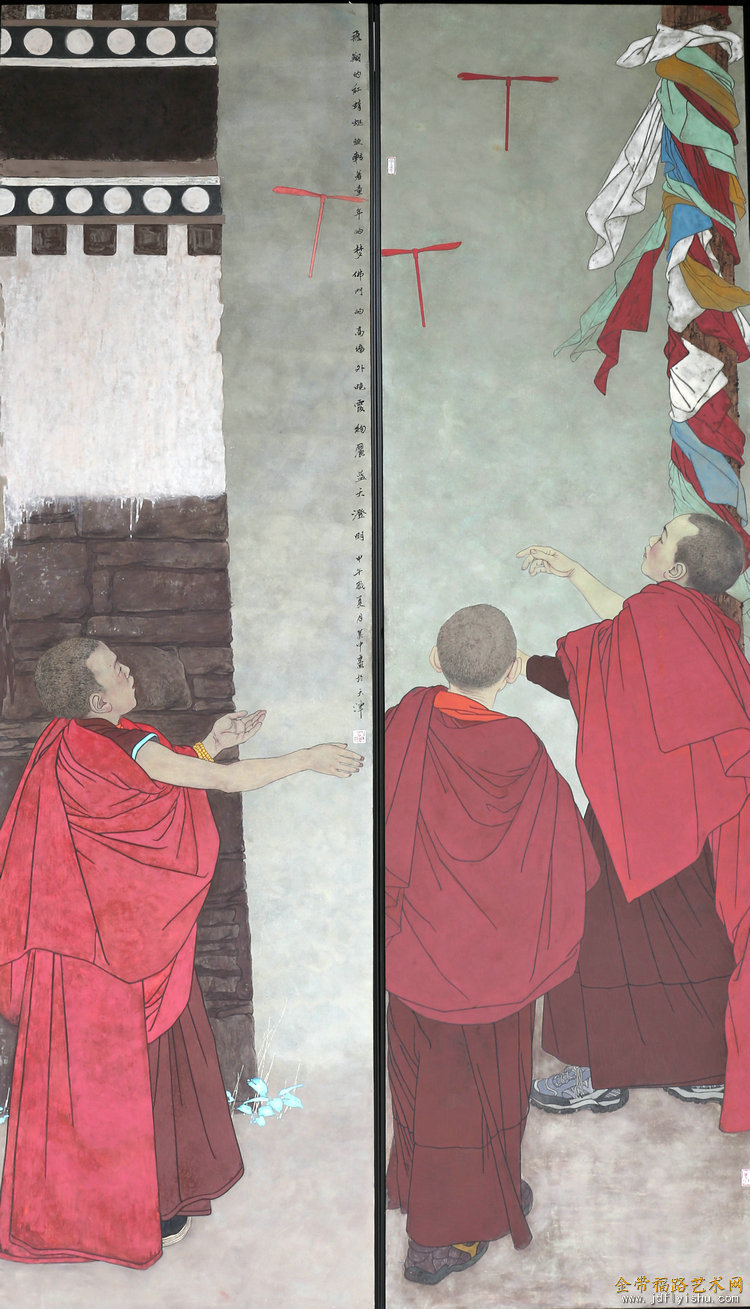 张美中《红蜻蜓》210×140cm.jpg
