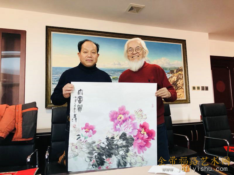 新春佳节来临之际津门书画家送福到滨海新区金带福路艺术网