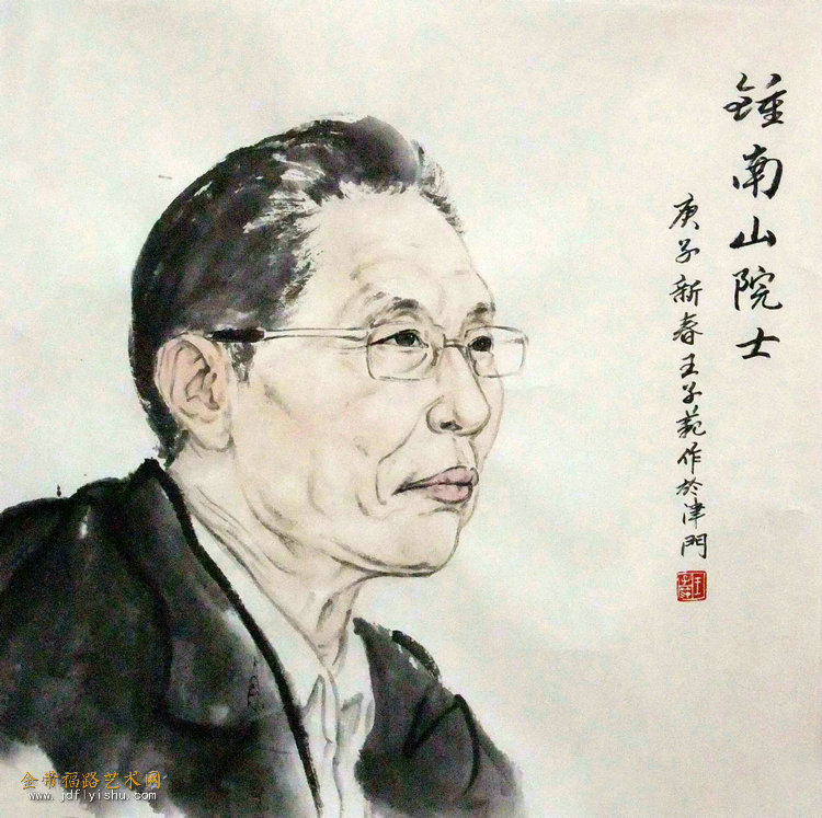 王子范《钟南山院士》国画.jpg