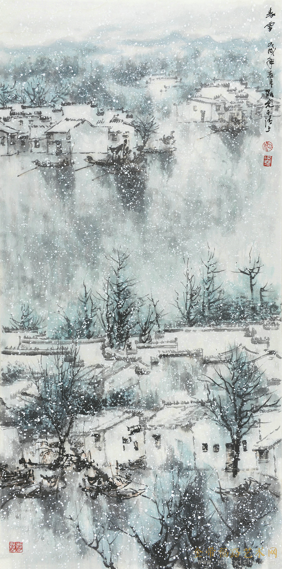 沁园春雪图片国画图片