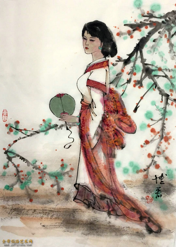 画家段博君我的创作感受暨国画作品庚子网络个展金带福路艺术网