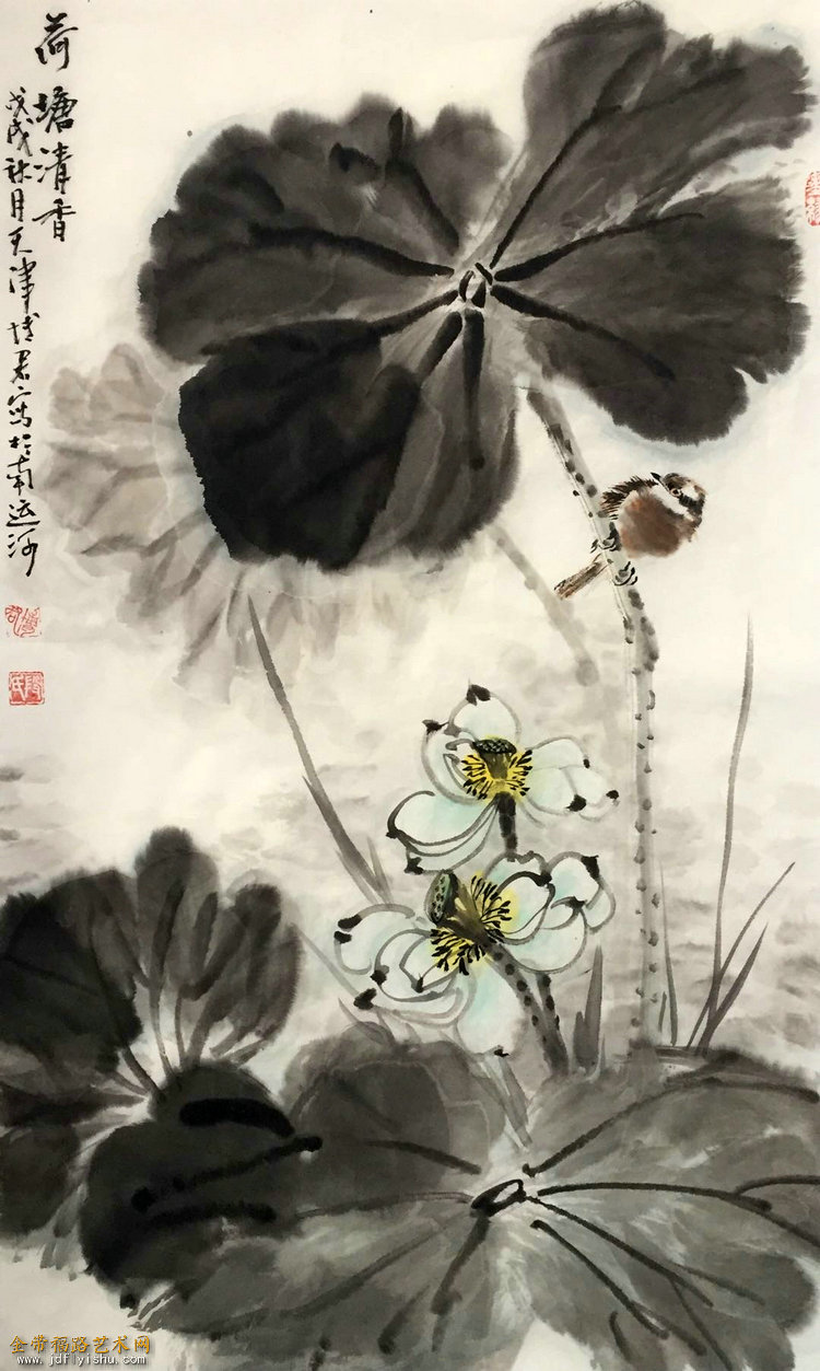 画家段博君我的创作感受暨国画作品庚子网络个展金带福路艺术网