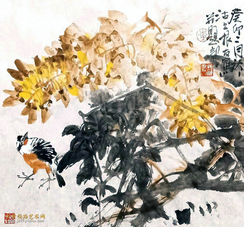 李根友花鸟画图片