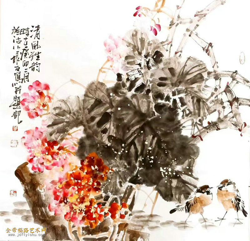 李根友花鸟画图片