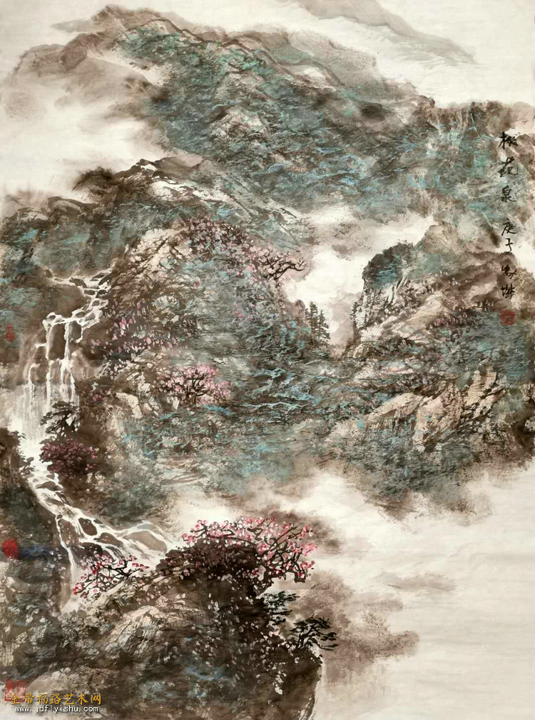 著名画家刘家城精品山水画庚子网络展